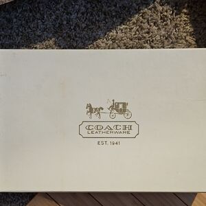 Coach Cream Leatherware Gift Box With Coach Shoes